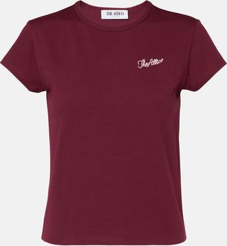 The Attico T-shirt cropped in jersey di cotone con logo