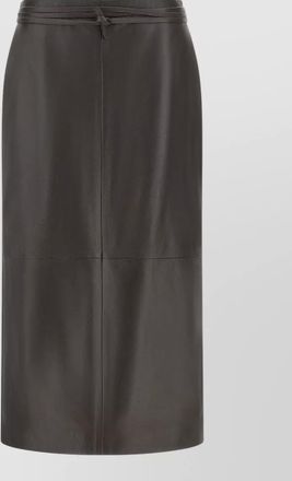 Alberta Ferretti leather paneled midi pencil skirt