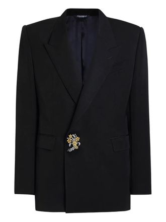 Dolce & Gabbana Verfraaid jack met dubbele rij knopen - Zwart