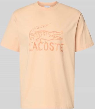 Lacoste Regular Fit T-Shirt aus reiner Baumwolle in Lachs, Gr&ouml;&szlig;e XXXL