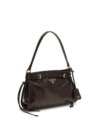 Prada Womens Small Bonnie Handbag Leather Moro N Calf Bos Taurus Handbags Hand Bags