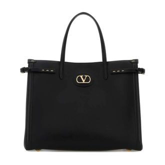 Valentino Garavani Tote Bags, female, Black, Size: ONE SIZE Antibes Medium Tote