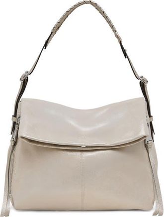 Aim&eacute;e Bali Double Entry Leather Hobo in Metallic Sand at Nordstrom