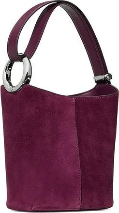 Kate Spade New York Halo Suede Mini Bucket Shoulder Womens Handbags Purple Agate, Linen/Suede