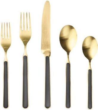 Mepra Fantasia Ice Gold Flatware Set - 5 Pieces in Black at Nordstrom