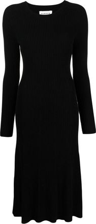 P.A.R.O.S.H. ribbed-knit midi dress - women - Viscose - L - Black