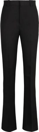 Bottega Veneta Uitlopende broek - Dames - Wijde Broeken - Zwart - XS - Wol - Broeken