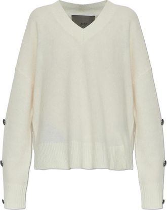 Akep Maglione con bottoni sulle maniche - - Knitwear - Donna - Beige - XS