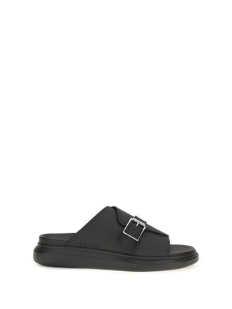 Alexander McQueen Black Leather Sandals