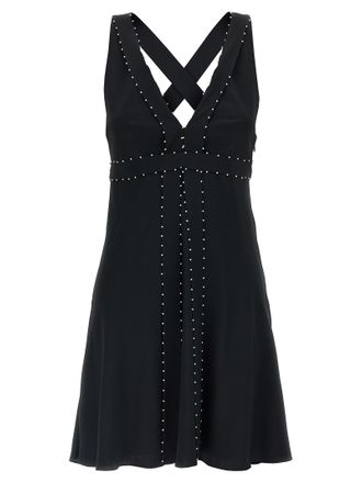 Giovanni Bedin Black Acetate Short Womens Dress