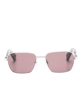 Cartier square-frame sunglasses - unisex - Acetate/Metal - 55 - Silver