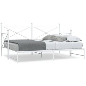 vidaXL Div&aacute;n Con Nido Sin Colch&oacute;n Blanco 80x200 Cm Acero Vidaxl