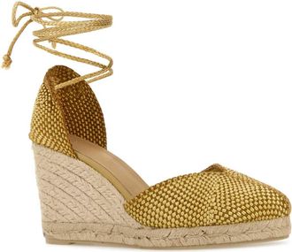 Castaner Womens Two-Tone Fabric Cora Wedges Ocre Espadrillas Espadrilles