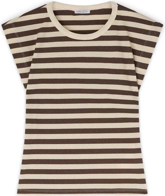 Motivi T-Shirts - Dames - T-shirts - Beige - S - Katoen - Tops