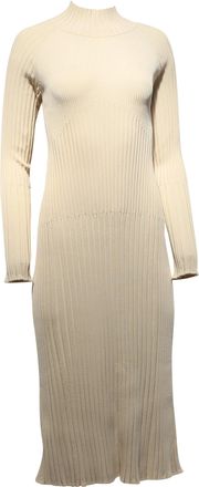 Proenza Schouler Carmen Ribbed-Knit Midi Dress in Cream Viscose