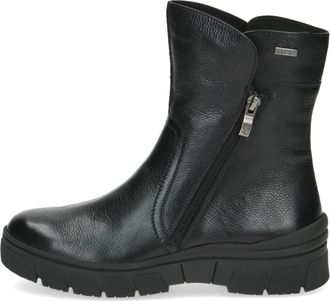 Caprice Boots - Dames - Enkellaarsjes - Zwart - 36 EU - Leer - Schoenen