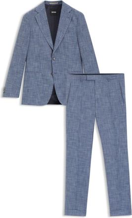 BOSS Two-piece slim-fit suit in cotton and virgin wool