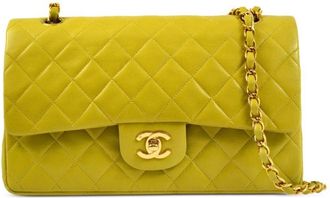 Chanel 1998 medium Double Flap shoulder bag - women - Lambskin - One Size - Green
