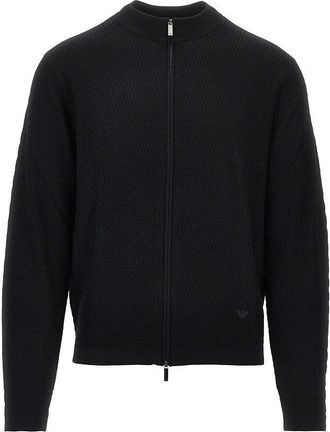 Emporio Armani Virgin wool knitted cardigan Man XXL