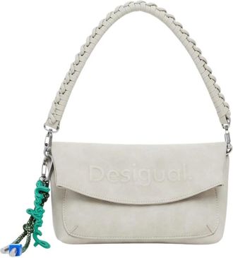 Desigual Tassen, Dames, Grijs, ONE Size, Half Logo Trokel Bag