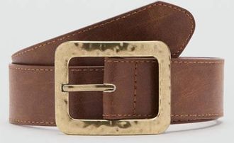Mango Cintura fibbia quadrata marrone - Donna - XL - MANGO