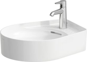 Laufen Lavabo Lavabo Val 500 X 400 Mm Con Rebosadero, Sin Orificio Para Grifer&iacute;a, Blanco Mate Laufen