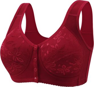 Generic Wireless Bras for Women UK,Front Fastening Bras for Women UK No Underwire Full Coverage Seniors Bra Wireless Push Up Plus Size Everyday Bralettes Butt