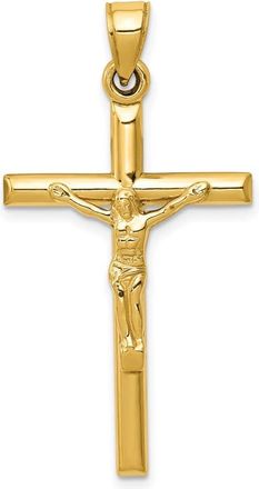 Diamond2Deal 14k Yellow Gold Hollow Crucifix Pendant