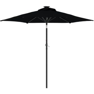vidaXL Sombrilla De Jard&iacute;n Con Poste De Acero Negro 225x225x212 Cm Vidaxl