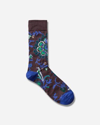 sacai Floral Socks Brown