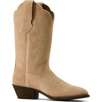 Ariat Heritage Western Stretch Fit R-Toe Boot in Truly Taupe at Nordstrom, Size 5.5