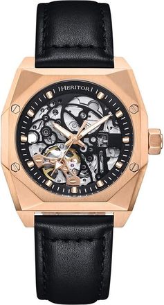 Heritor Elliott Automatic Black Dial Mens Watch HERHS4003