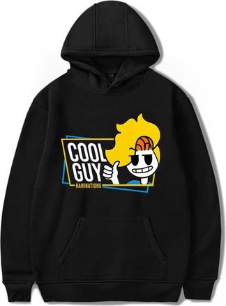 Generic Haminations Cool Guy New Logo Print Fashion Mens Hoodie Casual Loose Hoodie Street (Black,XXS)