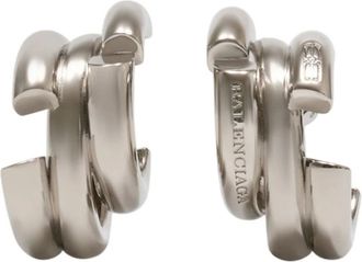 Balenciaga Saint Germain Tag Earrings - female - Balenciaga - Earrings - Gray - ONE SIZE - Accessories