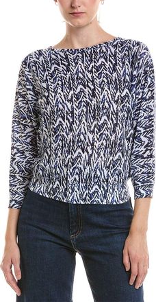Nic+Zoe Nic & Zoe Indigo Crosshatch Sweater
