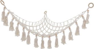 OEM Red De Almacenamiento Triangular De Estilo Bohemio, Hecha De Cuerda De Algod&oacute;n Trenzada, Para Peluches, Ni&ntilde;os Y Adolescentes