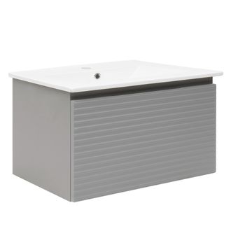 Puma Naturel - Mueble De Ba&ntilde;o Con Lavabo Savona 98x43x44,8 Cm, Gris Mate (savona100gm)