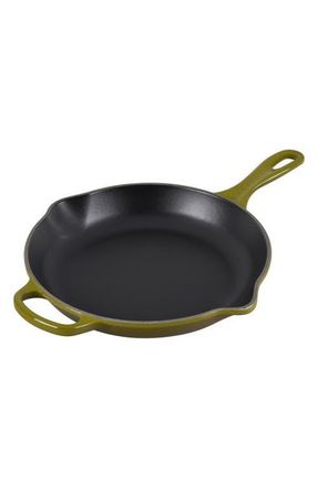 LE CREUSET Signature Handle 10 1/4 Inch Enamel Cast Iron Skillet in Olive at Nordstrom