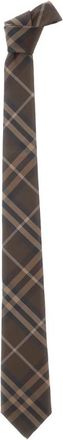 Burberry Manston Strik - Heren - Stropdassen - Bruin - ONE Size - Katoen - Accessoires
