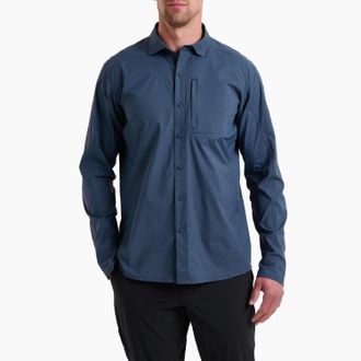 K&uuml;hl Mens Driftr Long-Sleeve Shirt Blue M