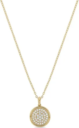 Bony Levy 18K Gold Diamond Small Circle Pendant Necklace in 18K Yellow Gold/diamond at Nordstrom, Size 18