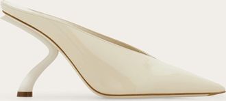 Ferragamo Women S-shaped heel mule Beige Size 2.5