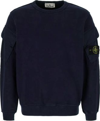 Stone Island Felpa con taschino 6100008 - Blu