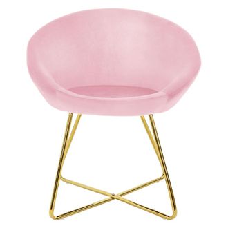 ML Design Silla de terciopelo, rosa