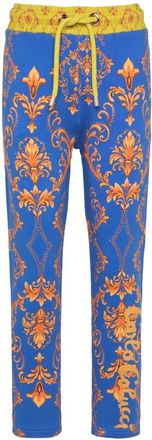 Carlo Colucci Trainingsbroeken met Barokprint - Dames - Sweatpants - Blauw - XS - Katoen - Broeken