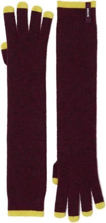 Sunnei fingerless knit gloves - Red