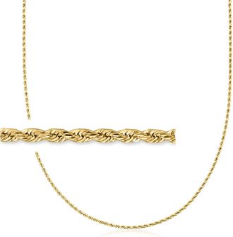 Canaria Canaria 1.8mm 10kt Yellow Gold Rope-Chain Necklace