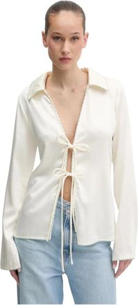 Desigual Eris Blouse - Dames - Overhemden - Beige - M - Polyester - Overhemden