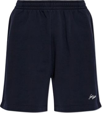 Acne Studios Korte Broeken, Heren, Blauw, L, Katoen, Casual Fleece Shorts