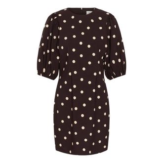 Soaked In Luxury SLZazu Dolore Printed SS - Dames - Jurken - Bruin - Maat: XS Leer